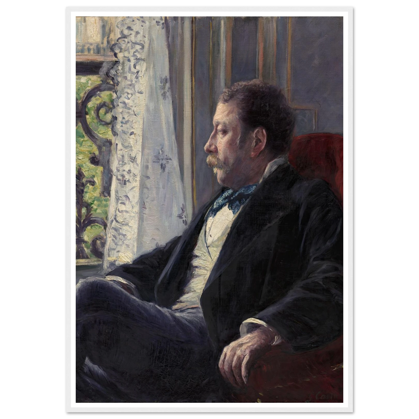 Portrait of a Man (1880) Art Print | Gustave Caillebotte - Framed Poster - 30x40 cm / 12x16″ - Black frame