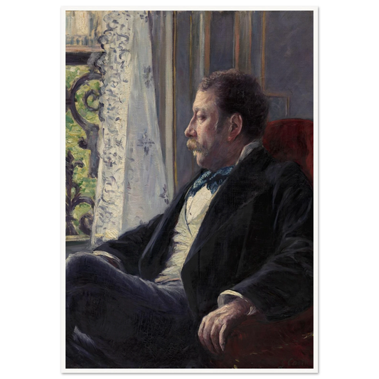 Portrait of a Man (1880) Art Print | Gustave Caillebotte - Framed Poster - 30x40 cm / 12x16″ - Black frame