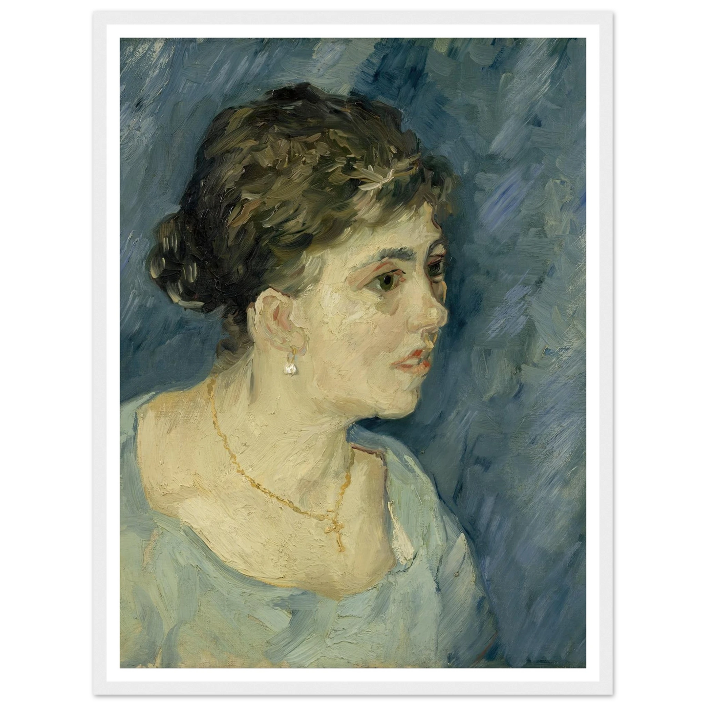 Portrait of a prostitute (1885) Art Print | Vincent van Gogh - Framed Poster - 30x40 cm / 12x16″ - Black frame