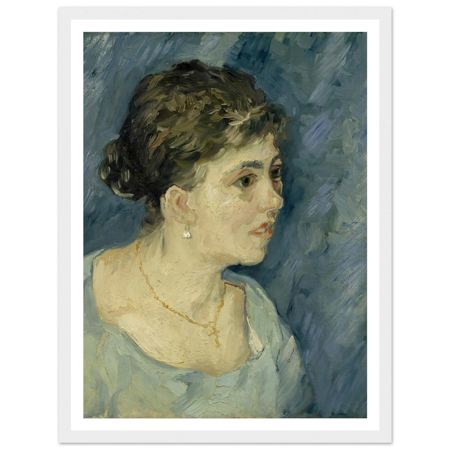 Portrait of a prostitute (1885) Art Print | Vincent van Gogh - Framed Poster - 30x40 cm / 12x16″ - Black frame