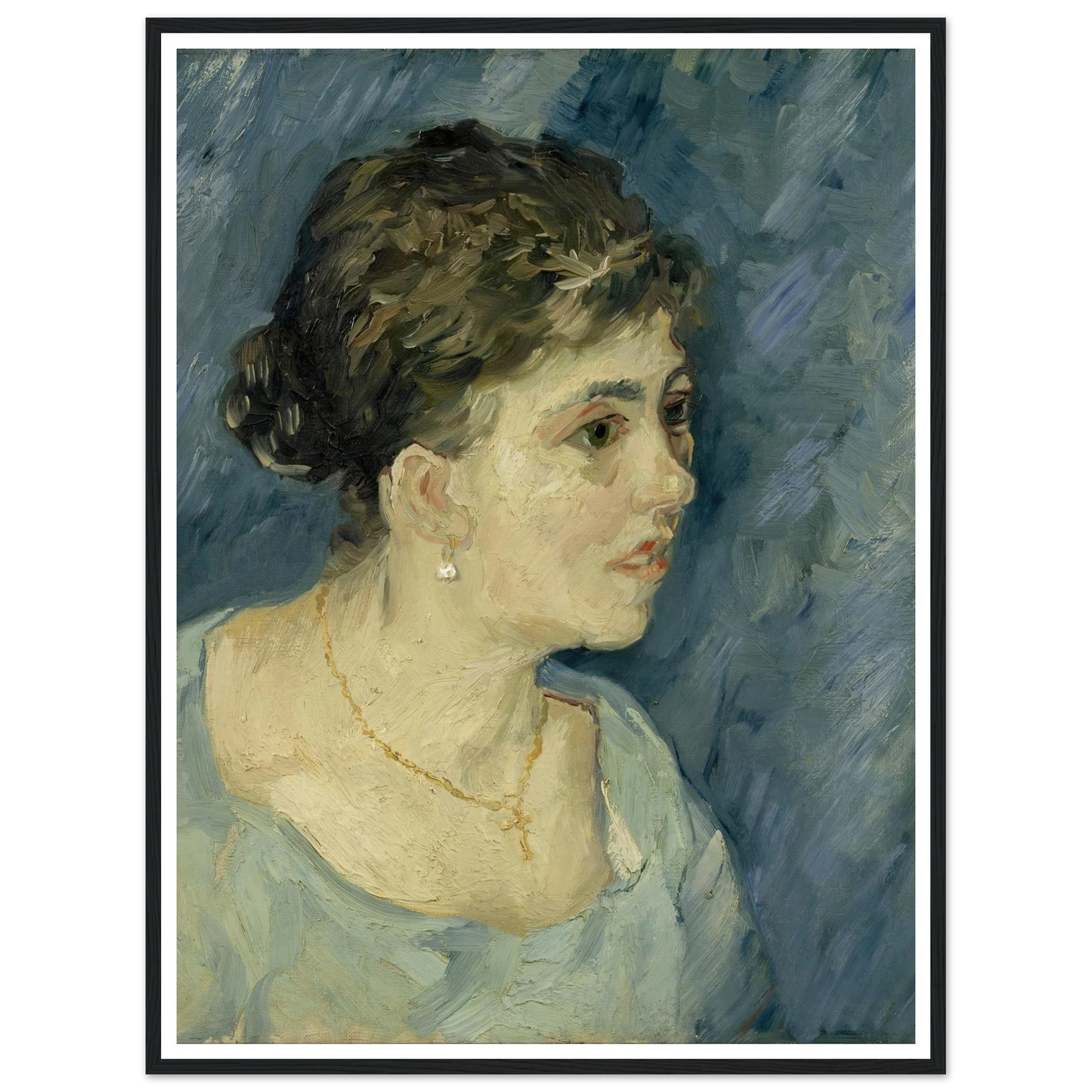 Portrait of a prostitute (1885) Art Print | Vincent van Gogh - Framed Poster - 30x40 cm / 12x16″ - Black frame