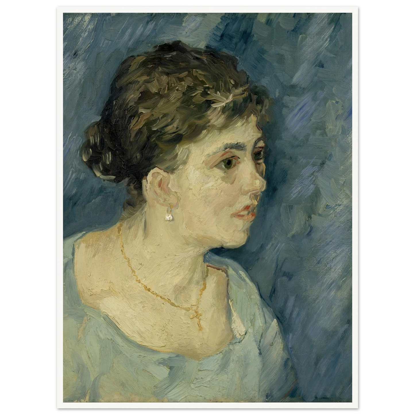 Portrait of a prostitute (1885) Art Print | Vincent van Gogh - Framed Poster - 30x40 cm / 12x16″ - Black frame