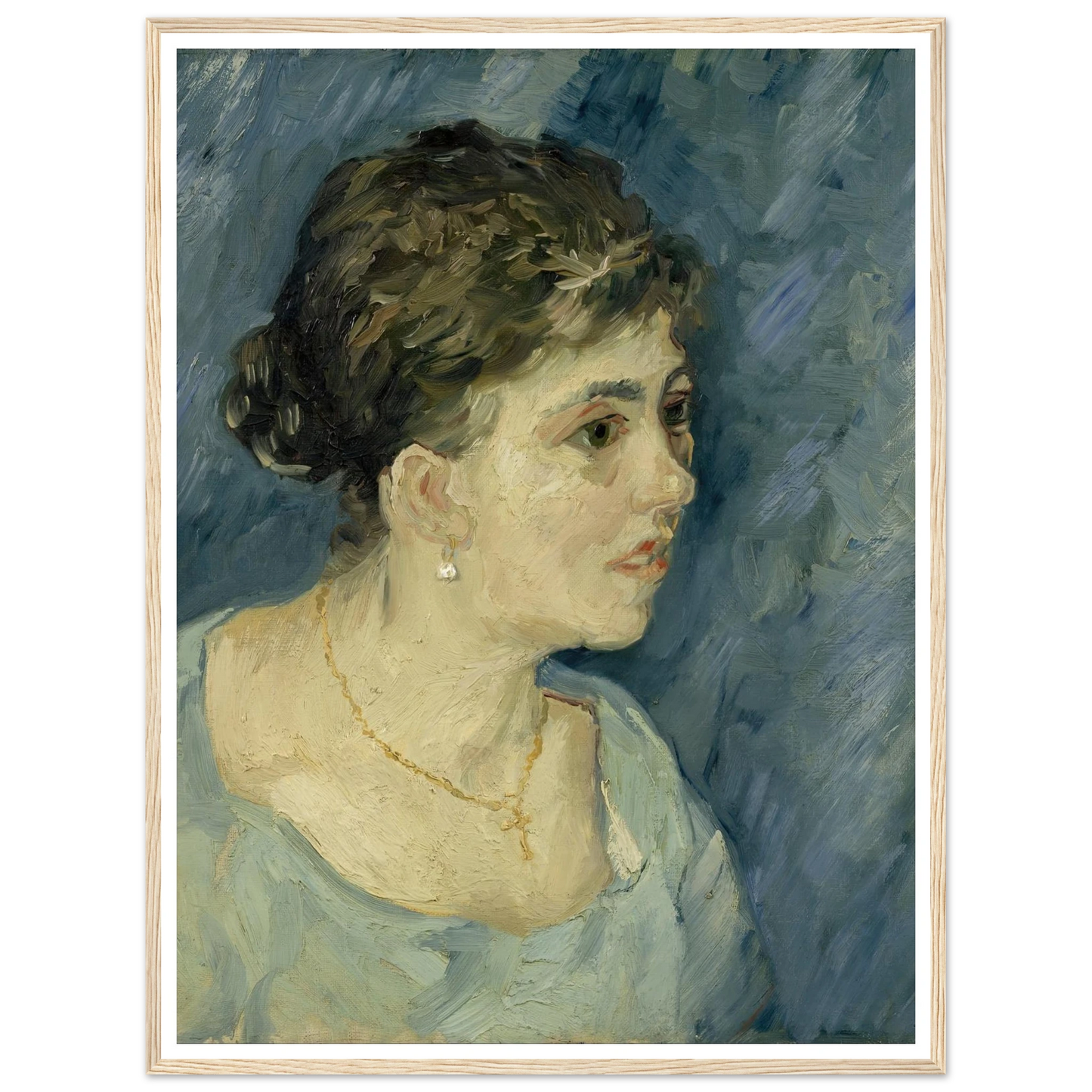 Portrait of a prostitute (1885) Art Print | Vincent van Gogh - Framed Poster - 30x40 cm / 12x16″ - Black frame