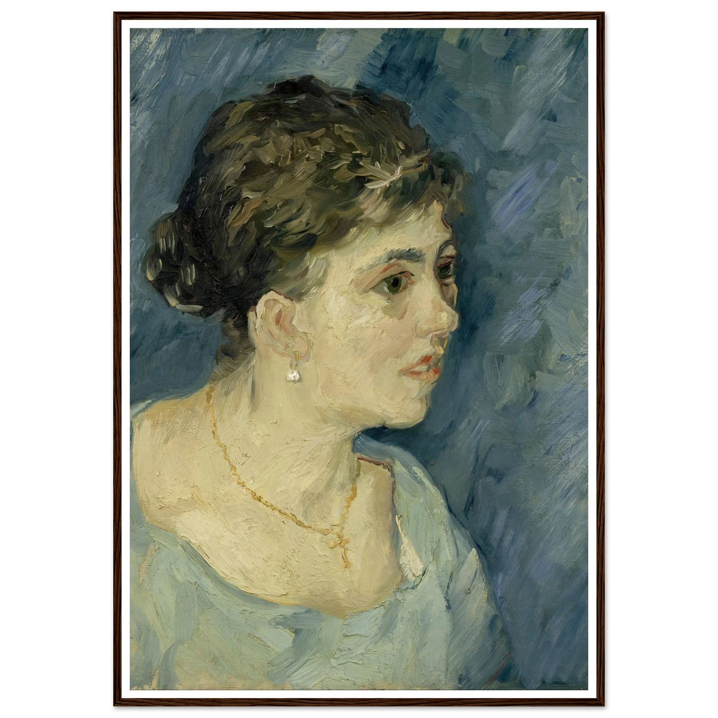 Portrait of a prostitute (1885) Art Print | Vincent van Gogh - Framed Poster - 30x40 cm / 12x16″ - Black frame