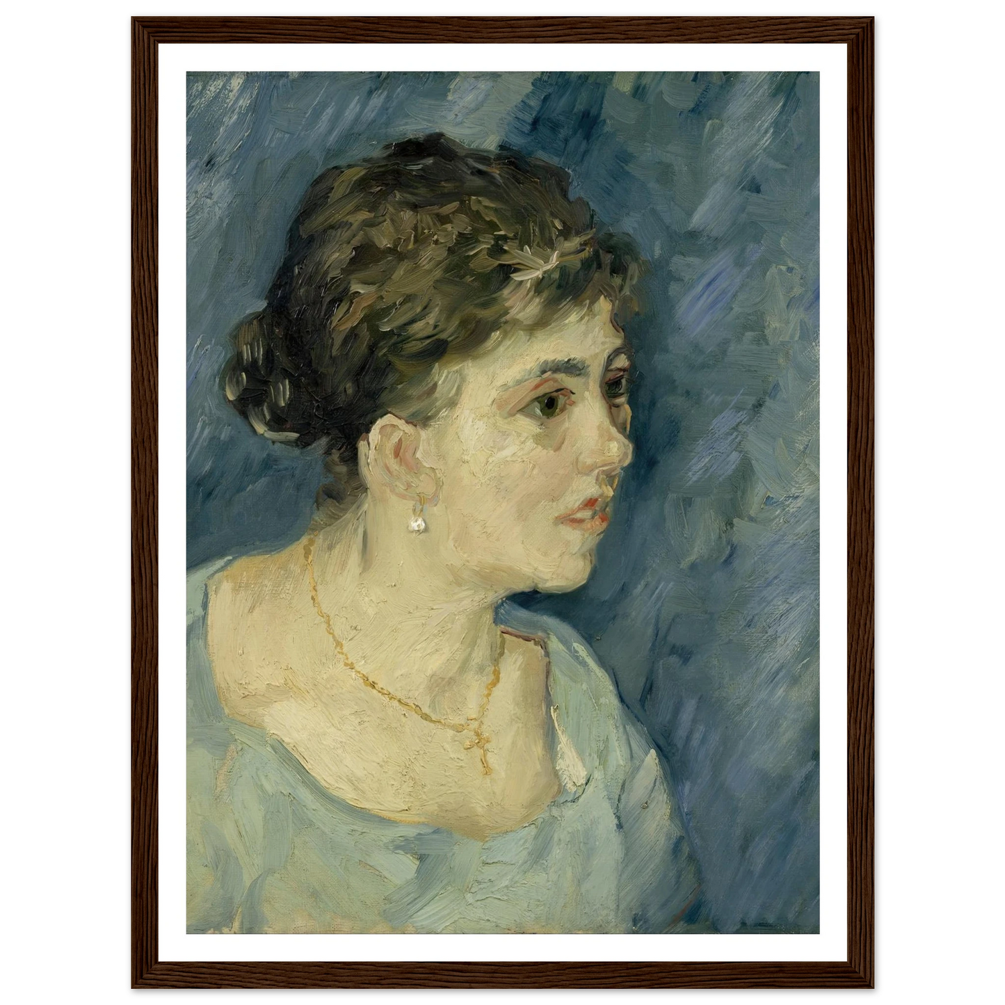 Portrait of a prostitute (1885) Art Print | Vincent van Gogh - Framed Poster - 30x40 cm / 12x16″ - Black frame