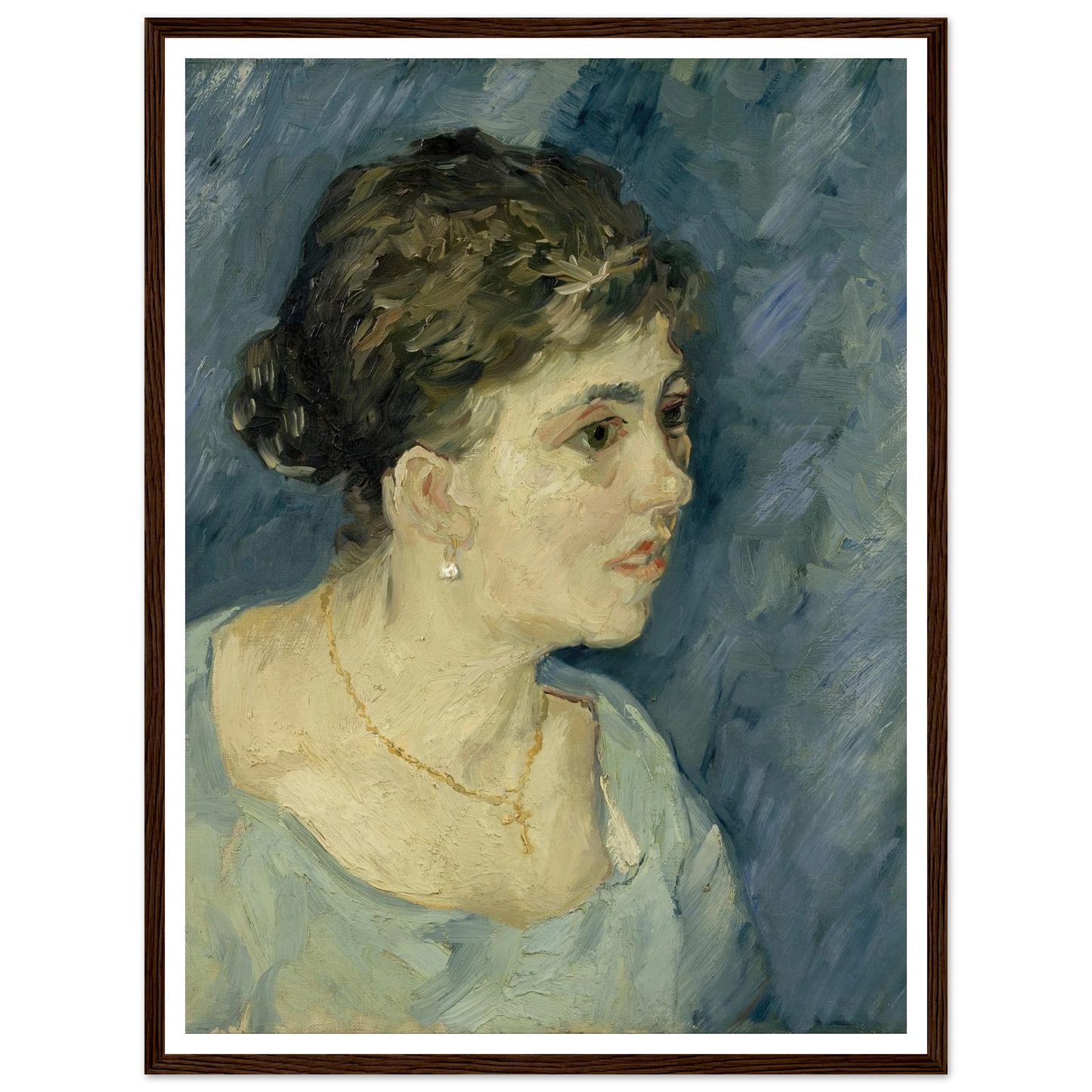 Portrait of a prostitute (1885) Art Print | Vincent van Gogh - Framed Poster - 30x40 cm / 12x16″ - Black frame