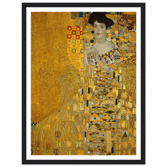 Portrait of Adele Bloch-Bauer I (1907) Art Print | Gustav Klimt - Framed Poster - 30x40 cm / 12x16″ - Black frame