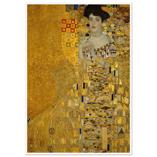 Portrait of Adele Bloch-Bauer I (1907) Art Print | Gustav Klimt - Framed Poster - 30x40 cm / 12x16″ - Black frame