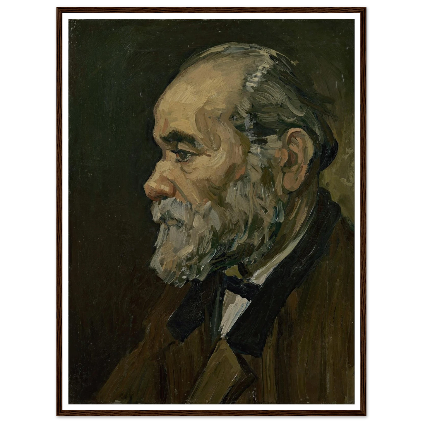 Portrait of an old man (1885) Art Print | Vincent van Gogh - Framed Poster - 30x40 cm / 12x16″ - Black frame