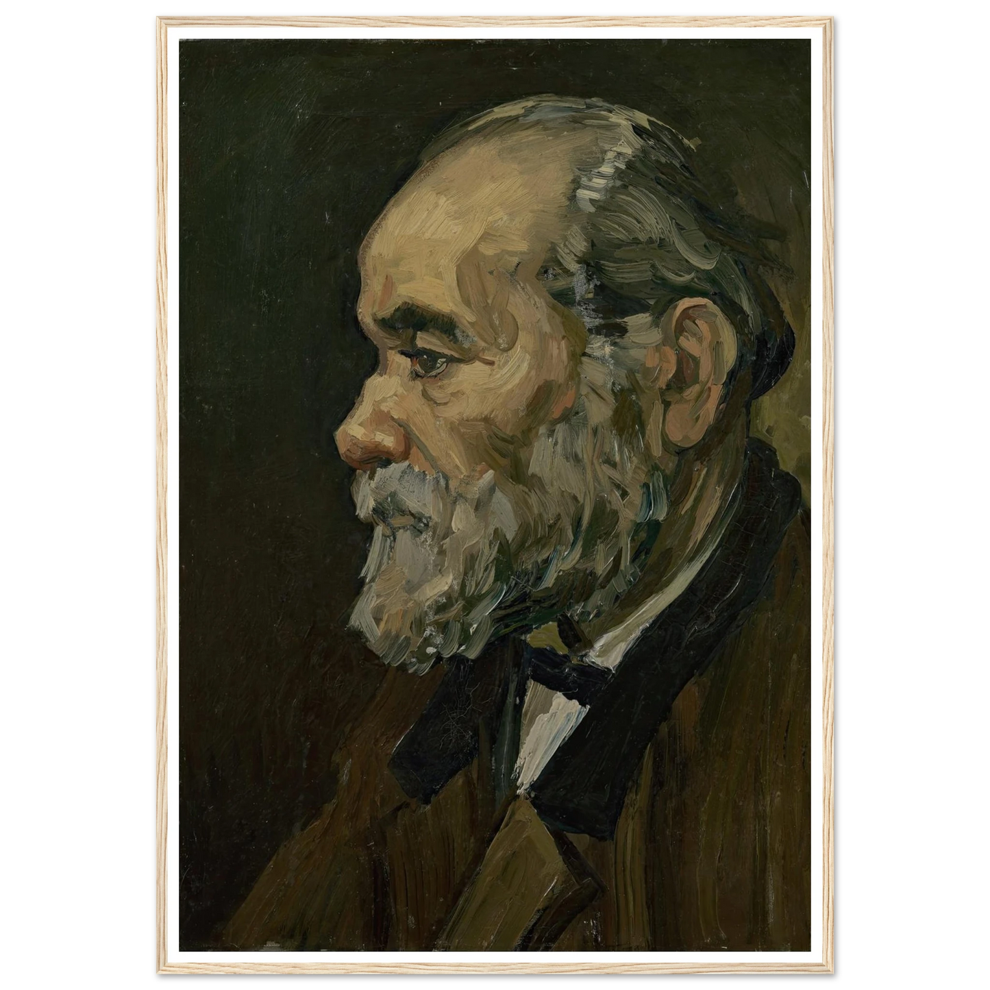 Portrait of an old man (1885) Art Print | Vincent van Gogh - Framed Poster - 30x40 cm / 12x16″ - Black frame