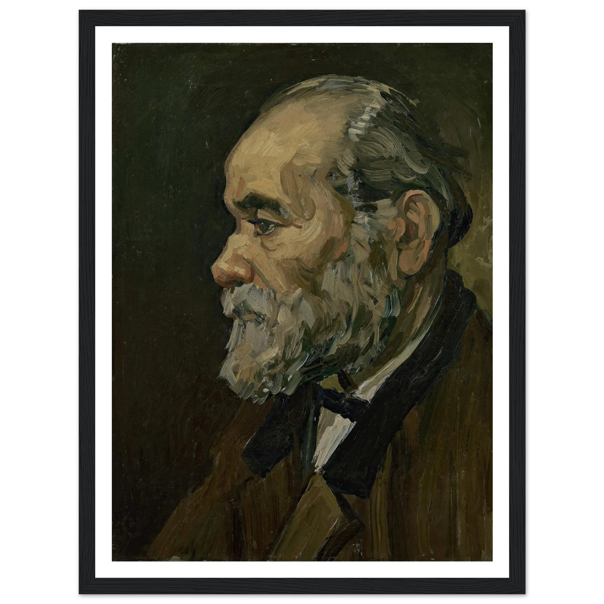 Portrait of an old man (1885) Art Print | Vincent van Gogh - Framed Poster - 30x40 cm / 12x16″ - Black frame