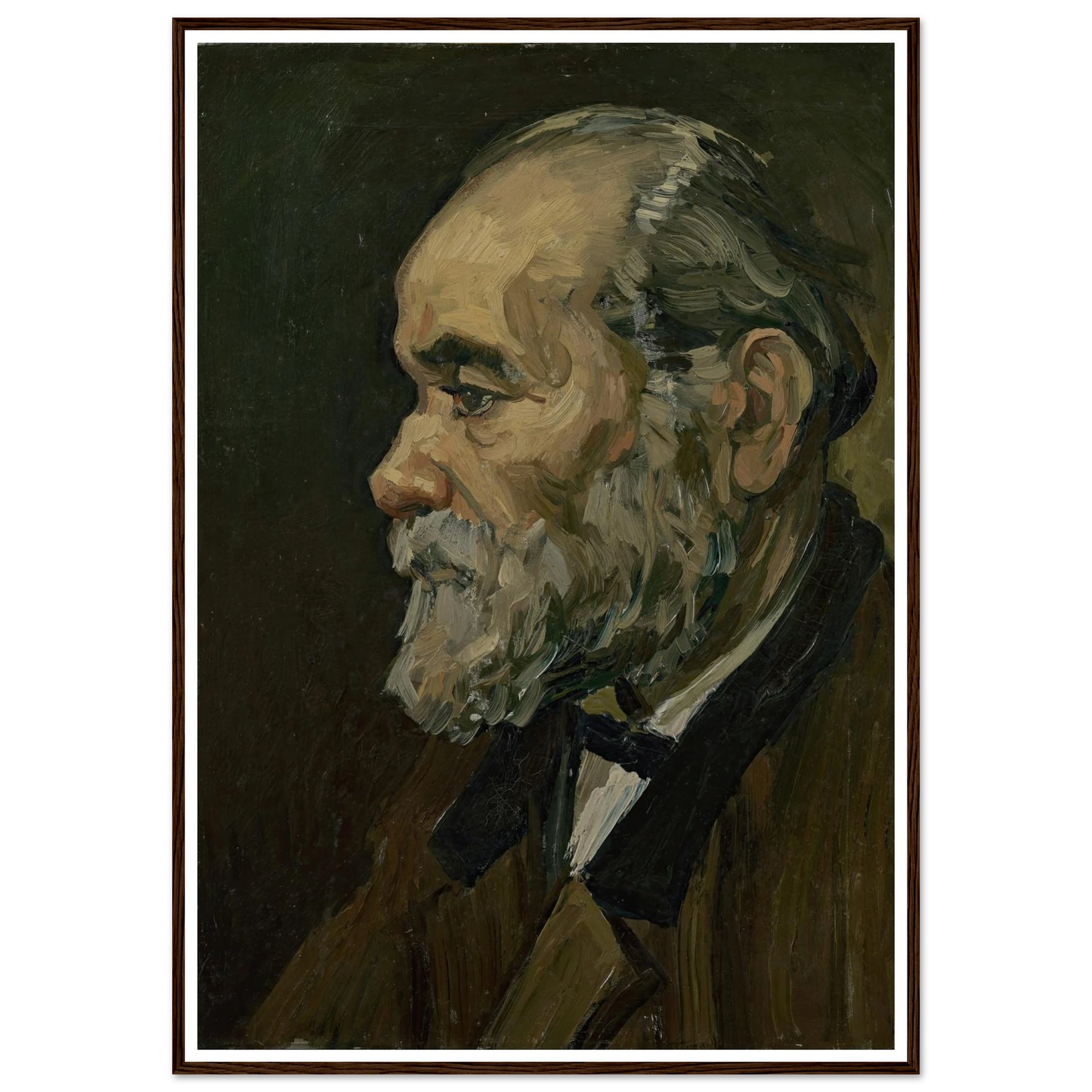 Portrait of an old man (1885) Art Print | Vincent van Gogh - Framed Poster - 30x40 cm / 12x16″ - Black frame