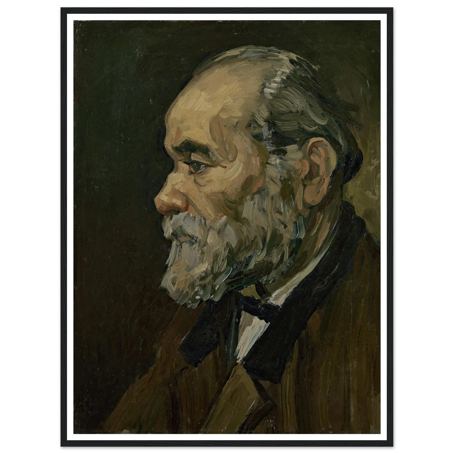 Portrait of an old man (1885) Art Print | Vincent van Gogh - Framed Poster - 30x40 cm / 12x16″ - Black frame