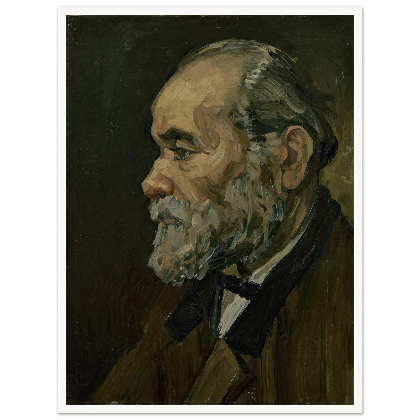Portrait of an old man (1885) Art Print | Vincent van Gogh - Framed Poster - 30x40 cm / 12x16″ - Black frame