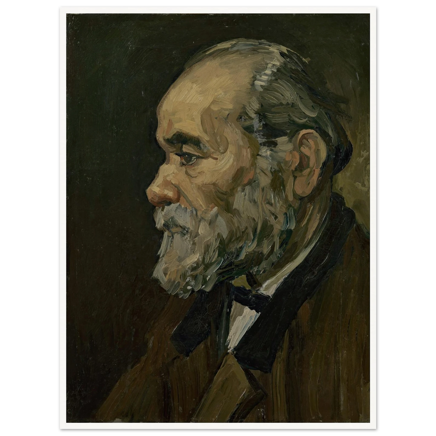 Portrait of an old man (1885) Art Print | Vincent van Gogh - Framed Poster - 30x40 cm / 12x16″ - Black frame