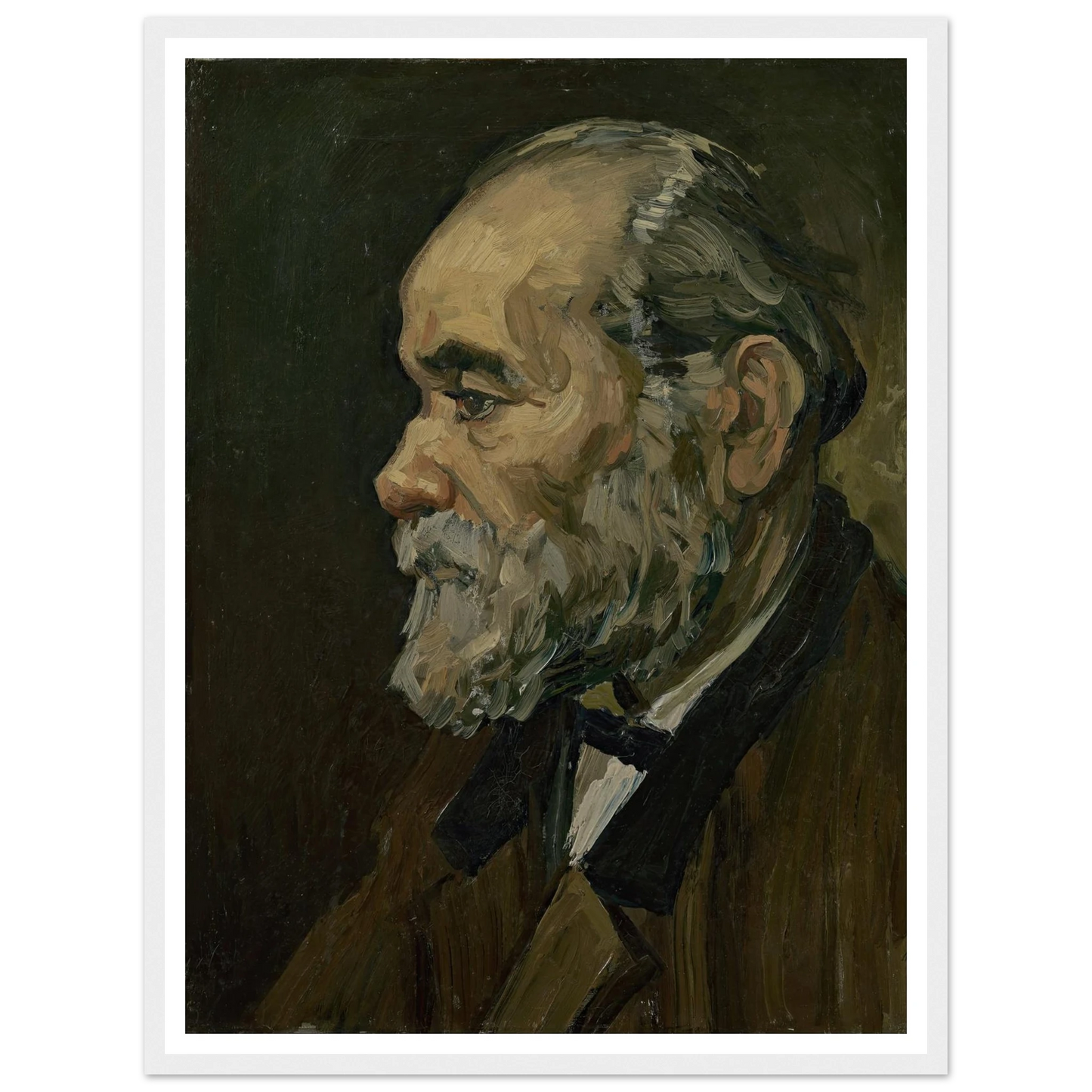 Portrait of an old man (1885) Art Print | Vincent van Gogh - Framed Poster - 30x40 cm / 12x16″ - Black frame