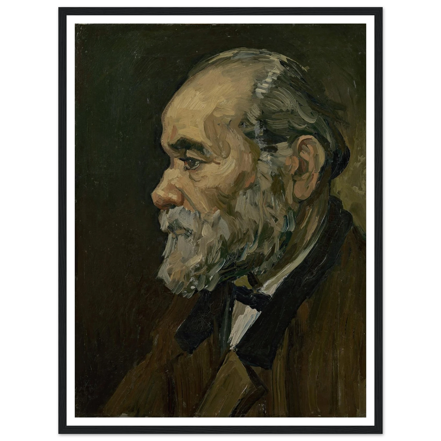 Portrait of an old man (1885) Art Print | Vincent van Gogh - Framed Poster - 30x40 cm / 12x16″ - Black frame