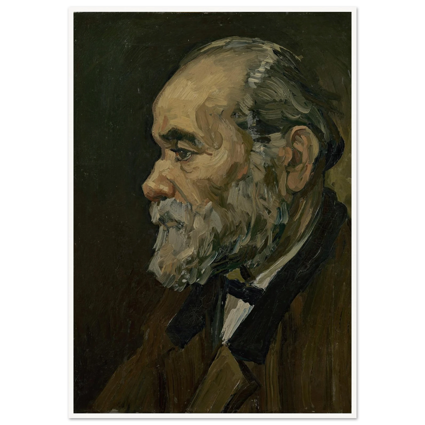 Portrait of an old man (1885) Art Print | Vincent van Gogh - Framed Poster - 30x40 cm / 12x16″ - Black frame