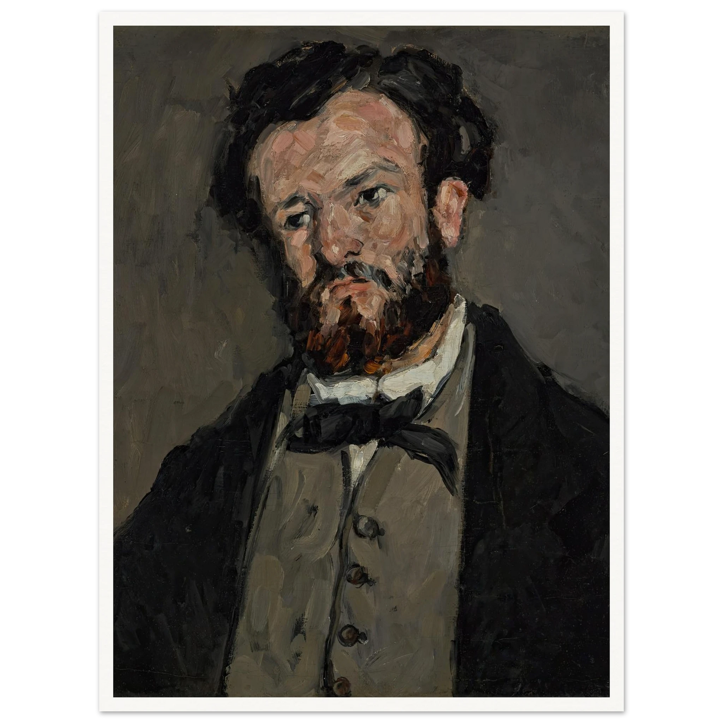 Portrait of Anthony Valabrègue Art Print | Paul Cezanne - Framed Poster - 30x40 cm / 12x16″ - Black frame
