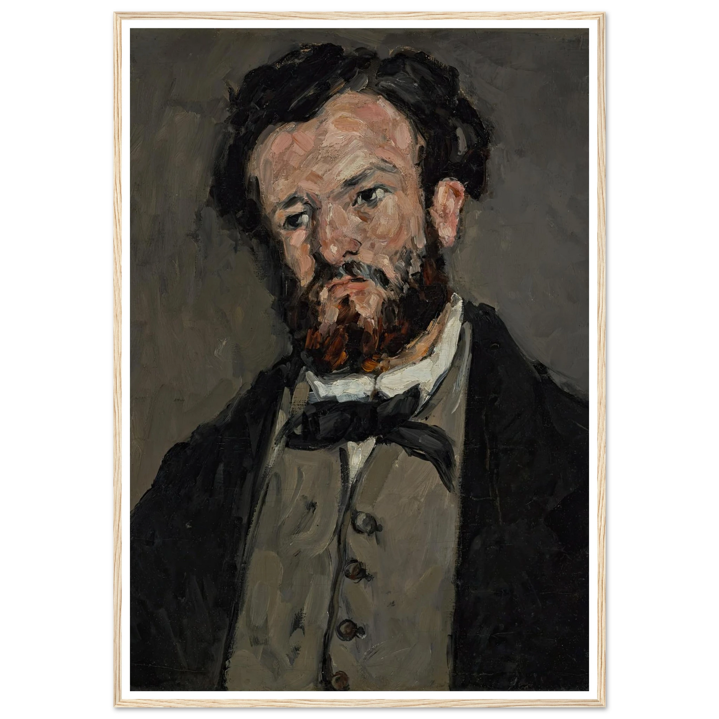 Portrait of Anthony Valabrègue Art Print | Paul Cezanne - Framed Poster - 30x40 cm / 12x16″ - Black frame