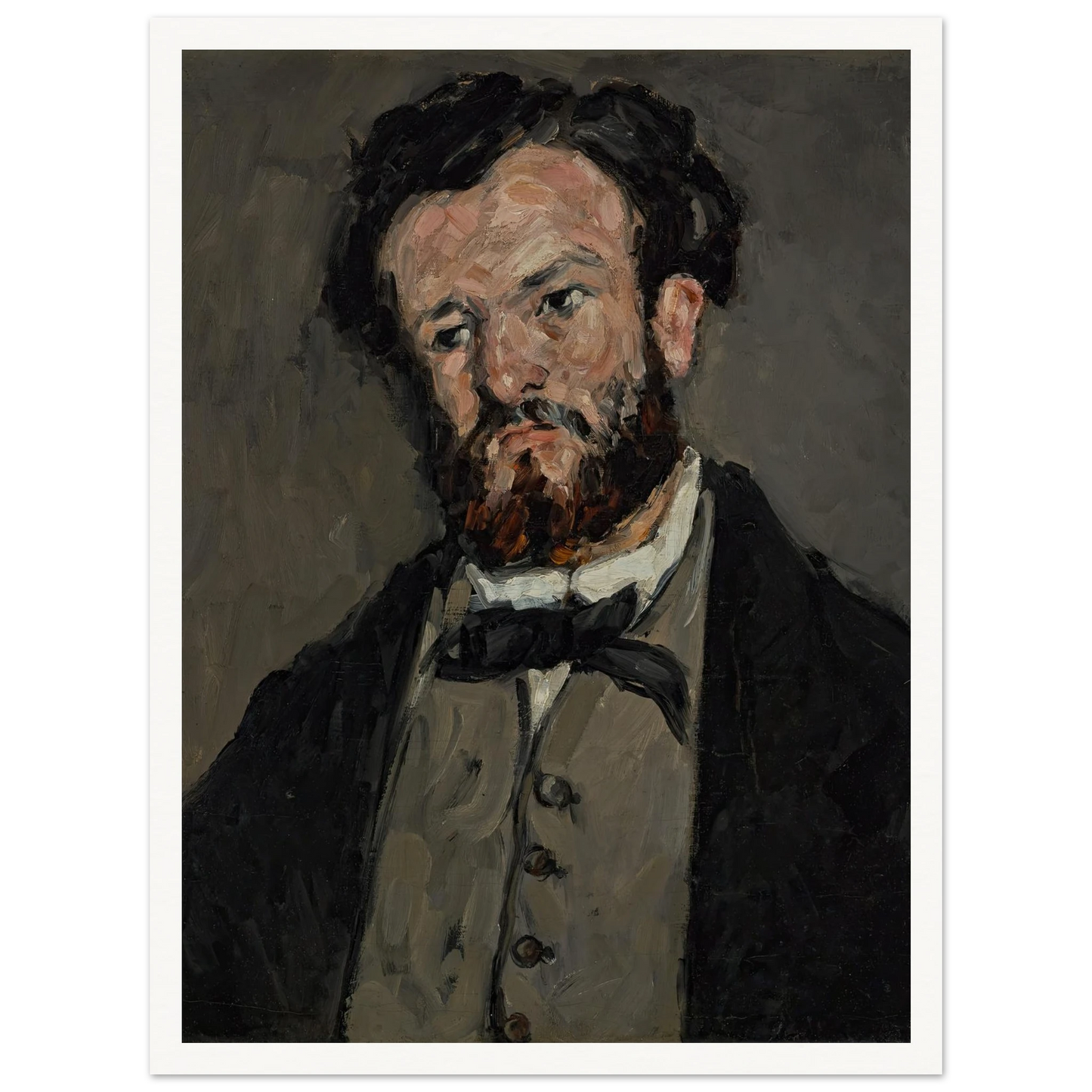 Portrait of Anthony Valabrègue Art Print | Paul Cezanne - Framed Poster - 30x40 cm / 12x16″ - Black frame