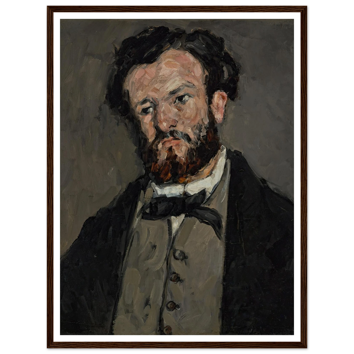 Portrait of Anthony Valabrègue Art Print | Paul Cezanne - Framed Poster - 30x40 cm / 12x16″ - Black frame