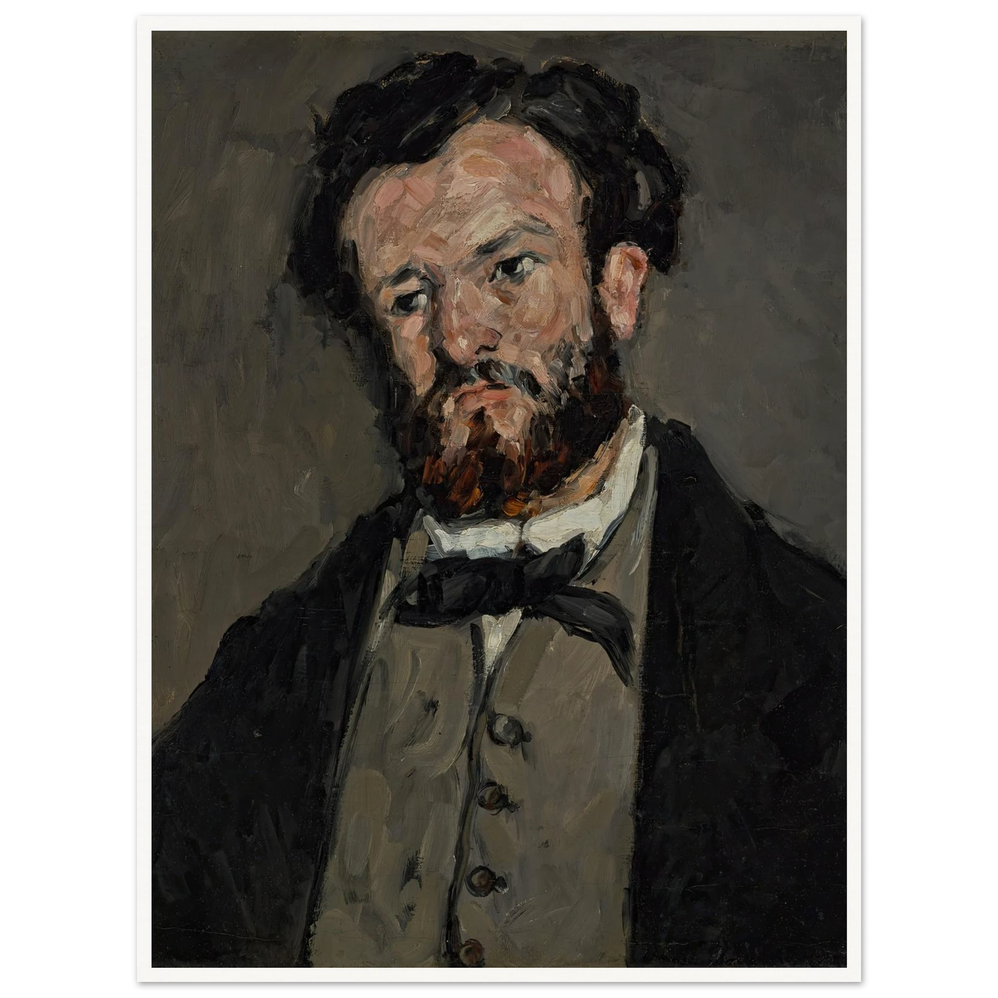 Portrait of Anthony Valabrègue Art Print | Paul Cezanne - Framed Poster - 30x40 cm / 12x16″ - Black frame
