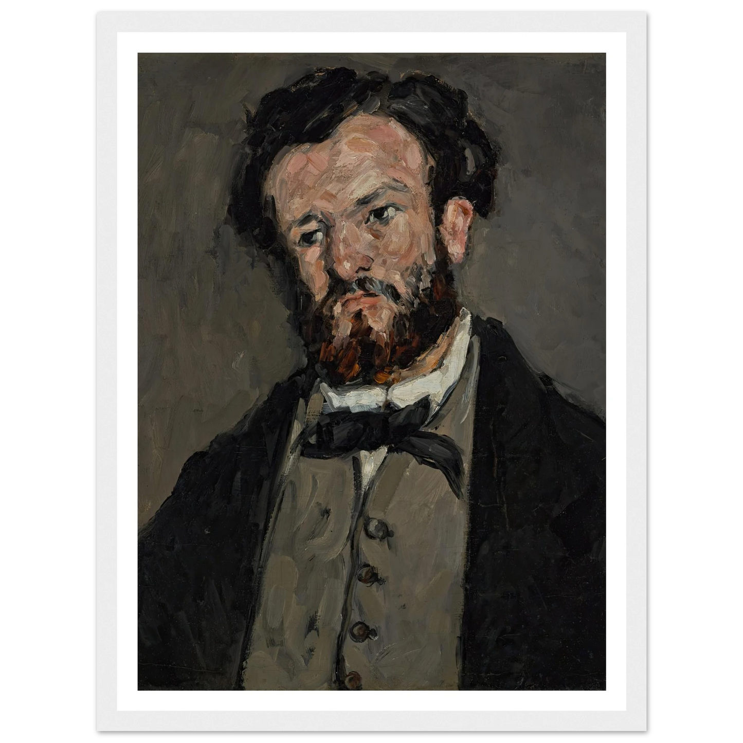 Portrait of Anthony Valabrègue Art Print | Paul Cezanne - Framed Poster - 30x40 cm / 12x16″ - Black frame