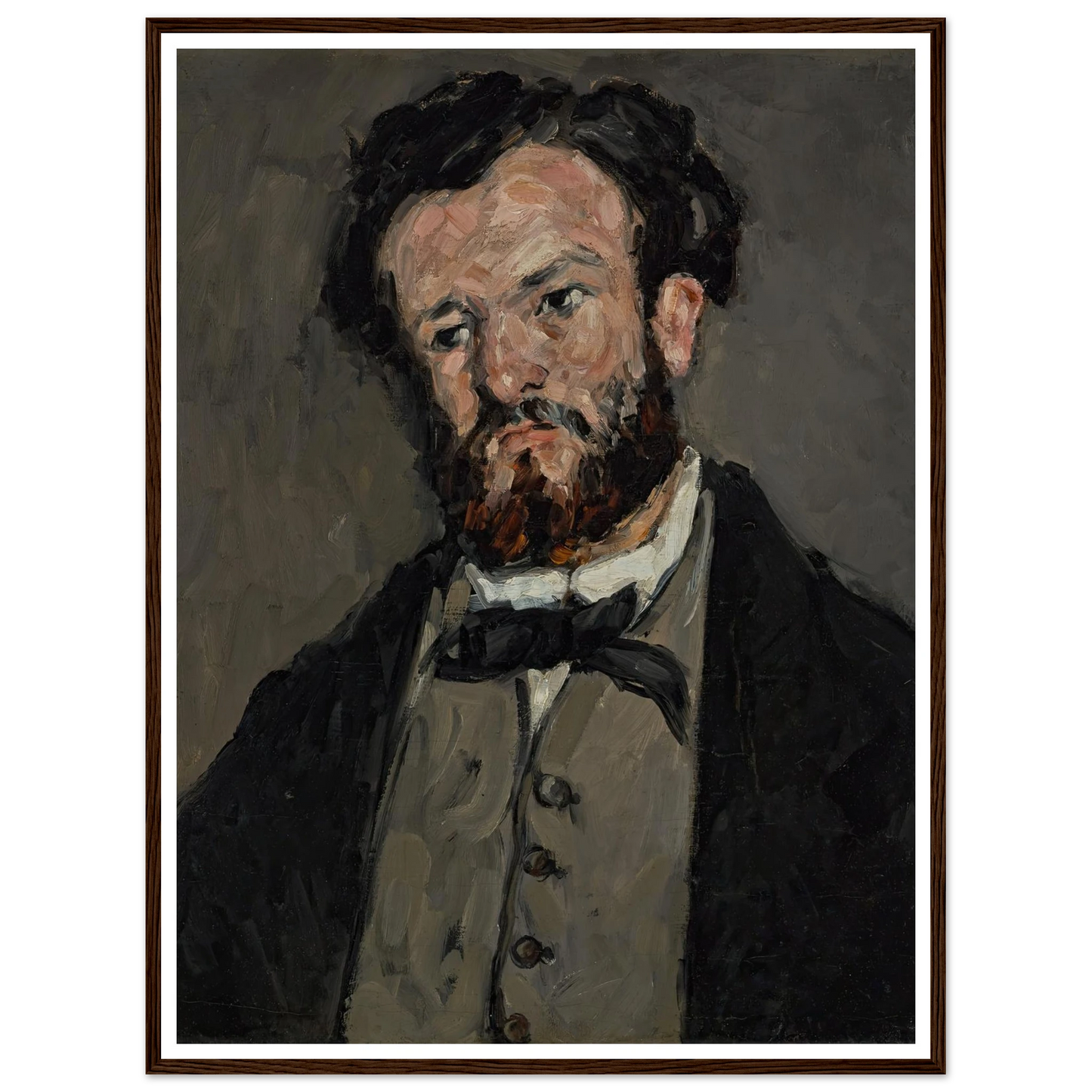 Portrait of Anthony Valabrègue Art Print | Paul Cezanne - Framed Poster - 30x40 cm / 12x16″ - Black frame