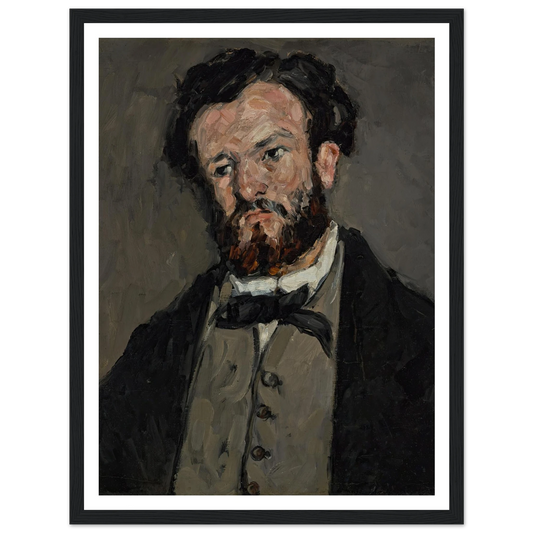 Portrait of Anthony Valabrègue Art Print | Paul Cezanne - Framed Poster - 30x40 cm / 12x16″ - Black frame