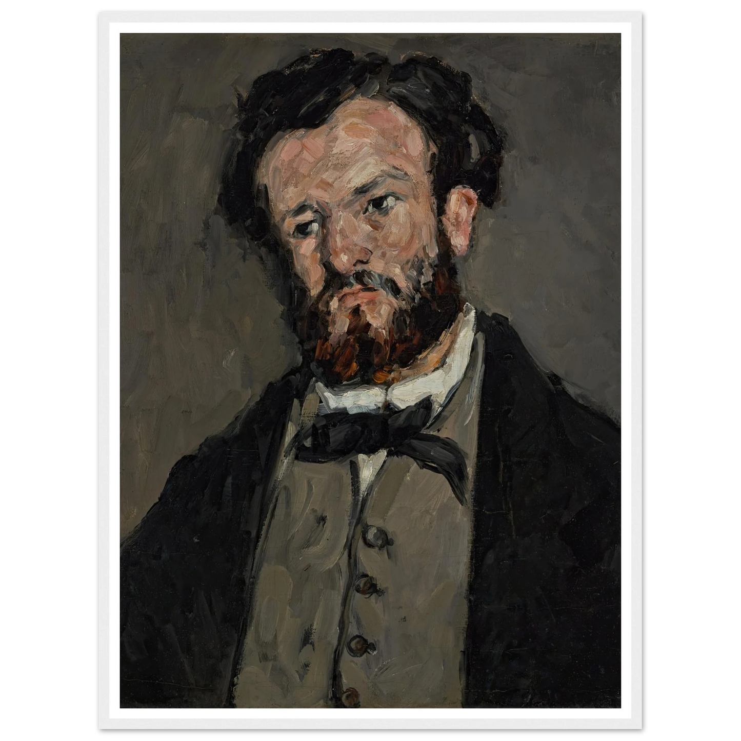 Portrait of Anthony Valabrègue Art Print | Paul Cezanne - Framed Poster - 30x40 cm / 12x16″ - Black frame