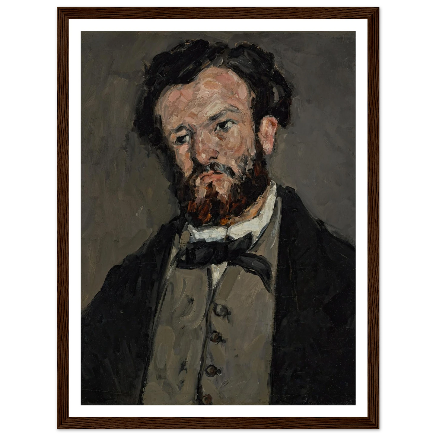 Portrait of Anthony Valabrègue Art Print | Paul Cezanne - Framed Poster - 30x40 cm / 12x16″ - Black frame