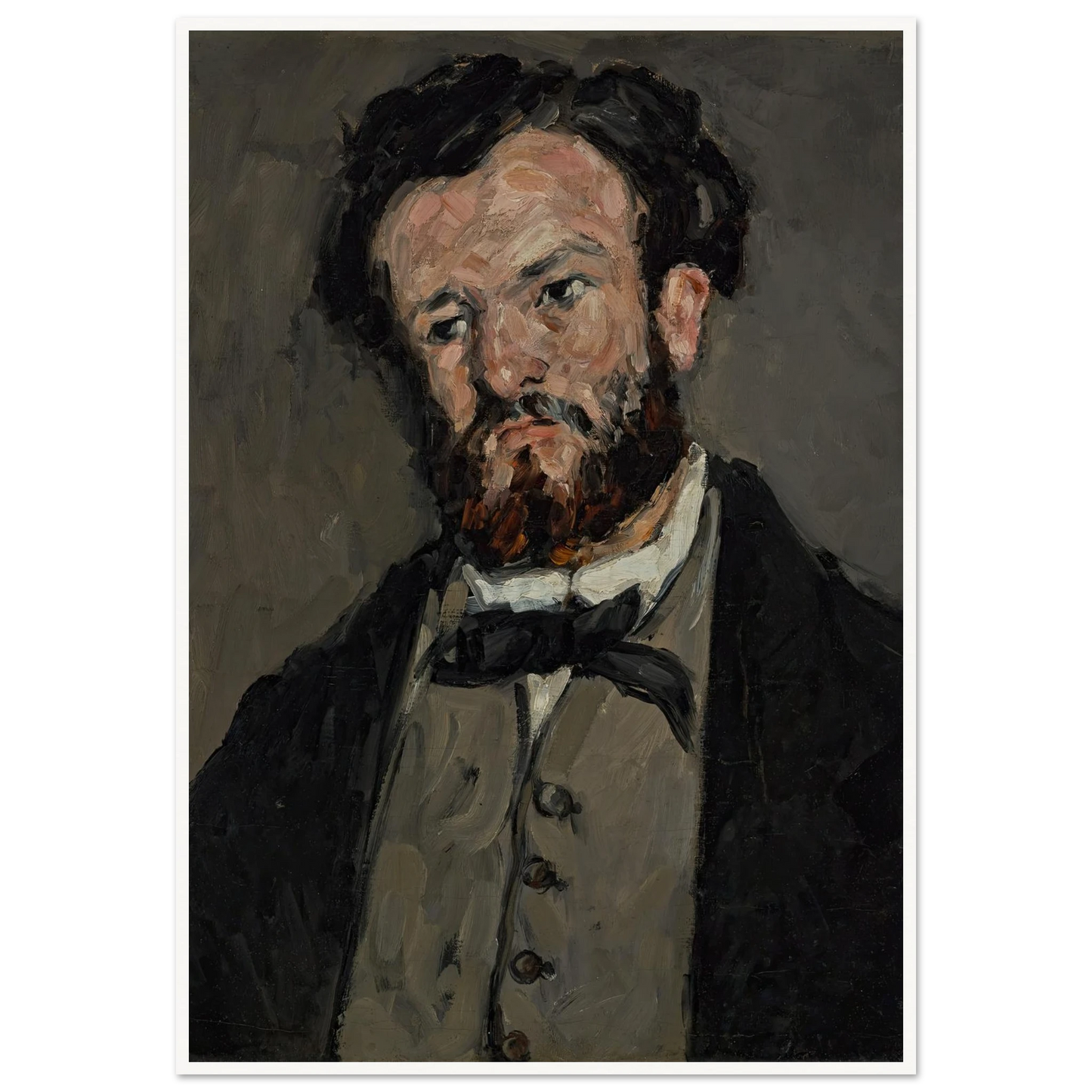 Portrait of Anthony Valabrègue Art Print | Paul Cezanne - Framed Poster - 30x40 cm / 12x16″ - Black frame