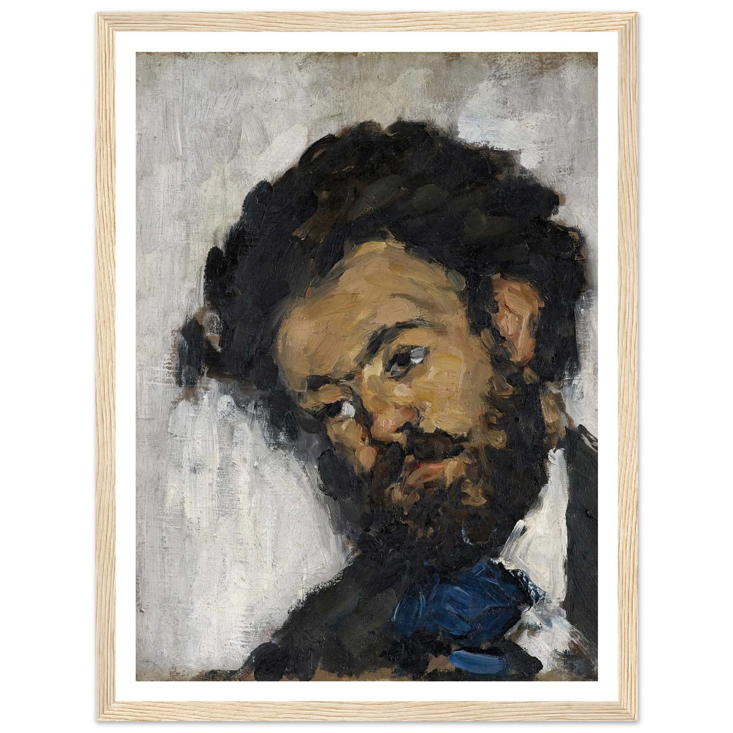 Portrait Of Antoine-Fortuné Marion (1871) Art Print | Paul Cezanne - Framed Poster - 30x40 cm / 12x16″ - Black frame