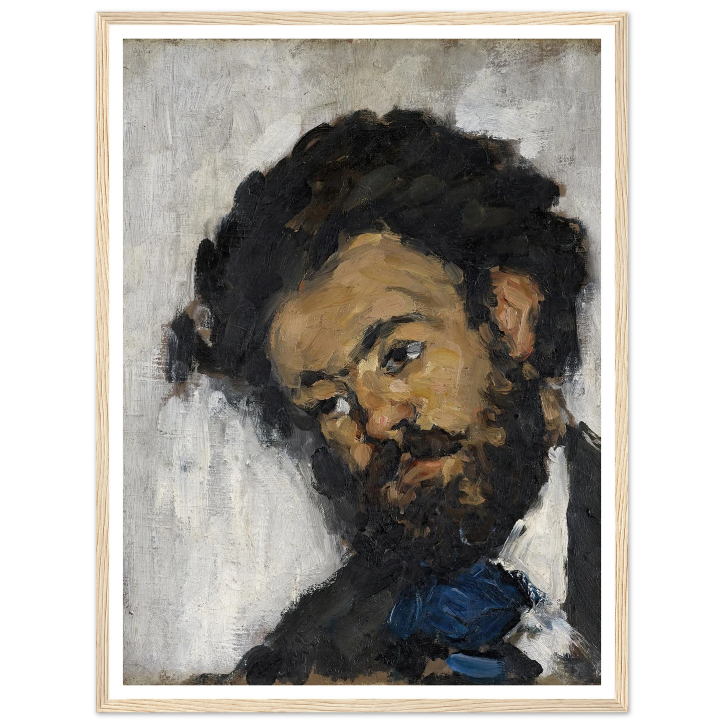Portrait Of Antoine-Fortuné Marion (1871) Art Print | Paul Cezanne - Framed Poster - 30x40 cm / 12x16″ - Black frame