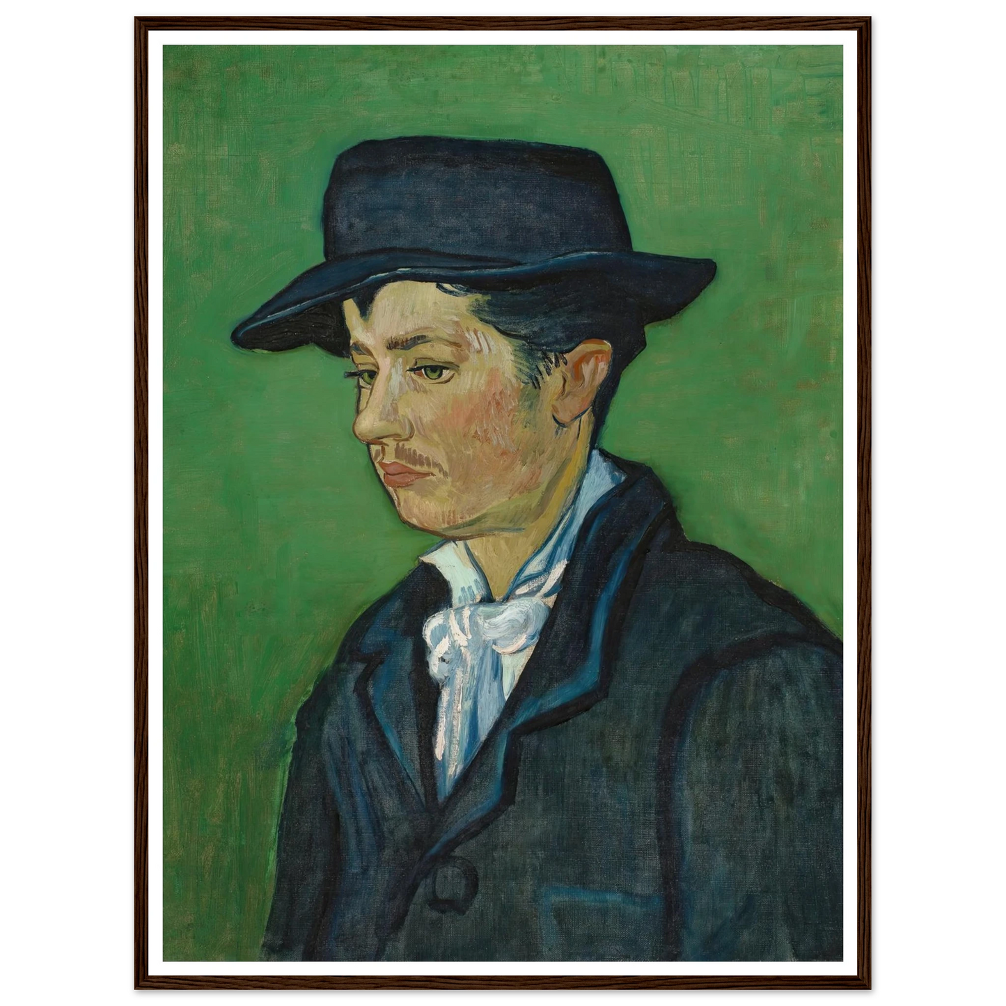 Portrait Of Armand Roulin (1888) Art Print | Vincent van Gogh - Framed Poster - 30x40 cm / 12x16″ - Black frame