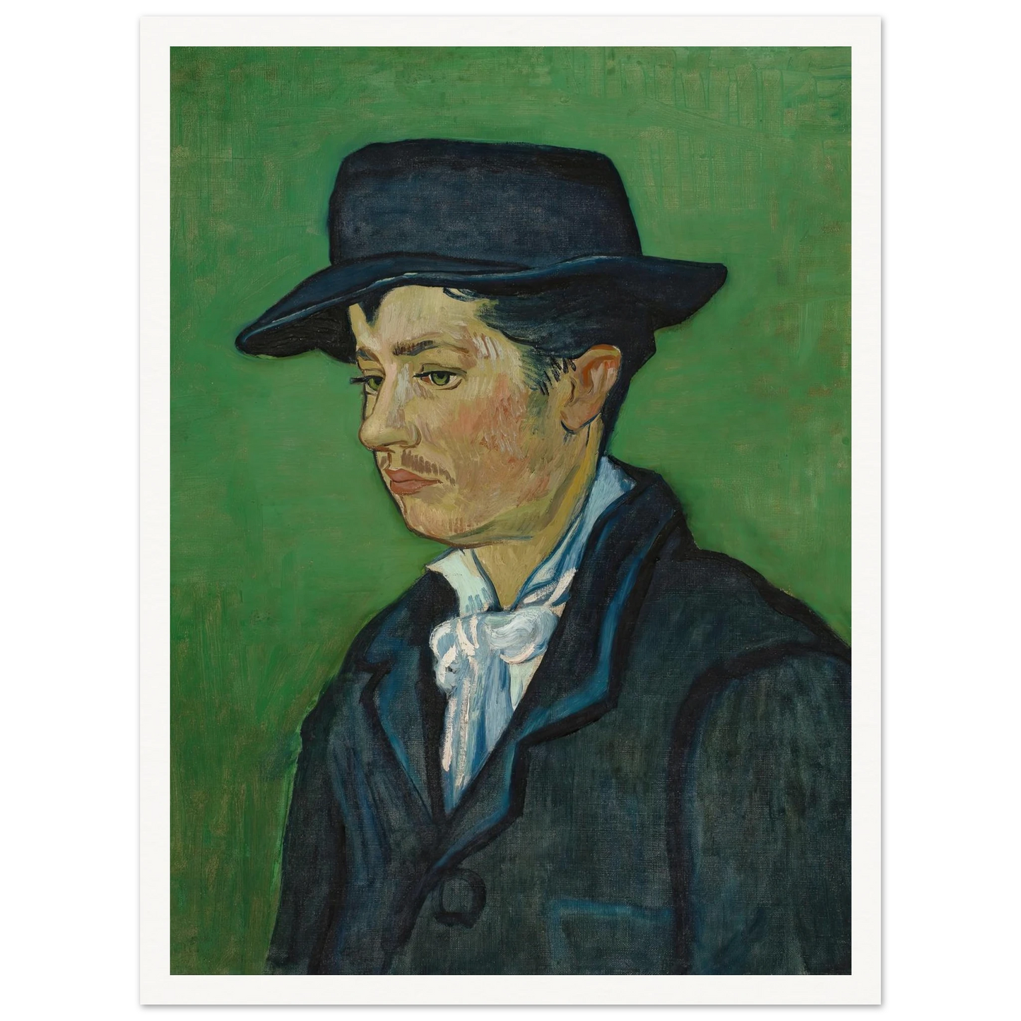 Portrait Of Armand Roulin (1888) Art Print | Vincent van Gogh - Framed Poster - 30x40 cm / 12x16″ - Black frame