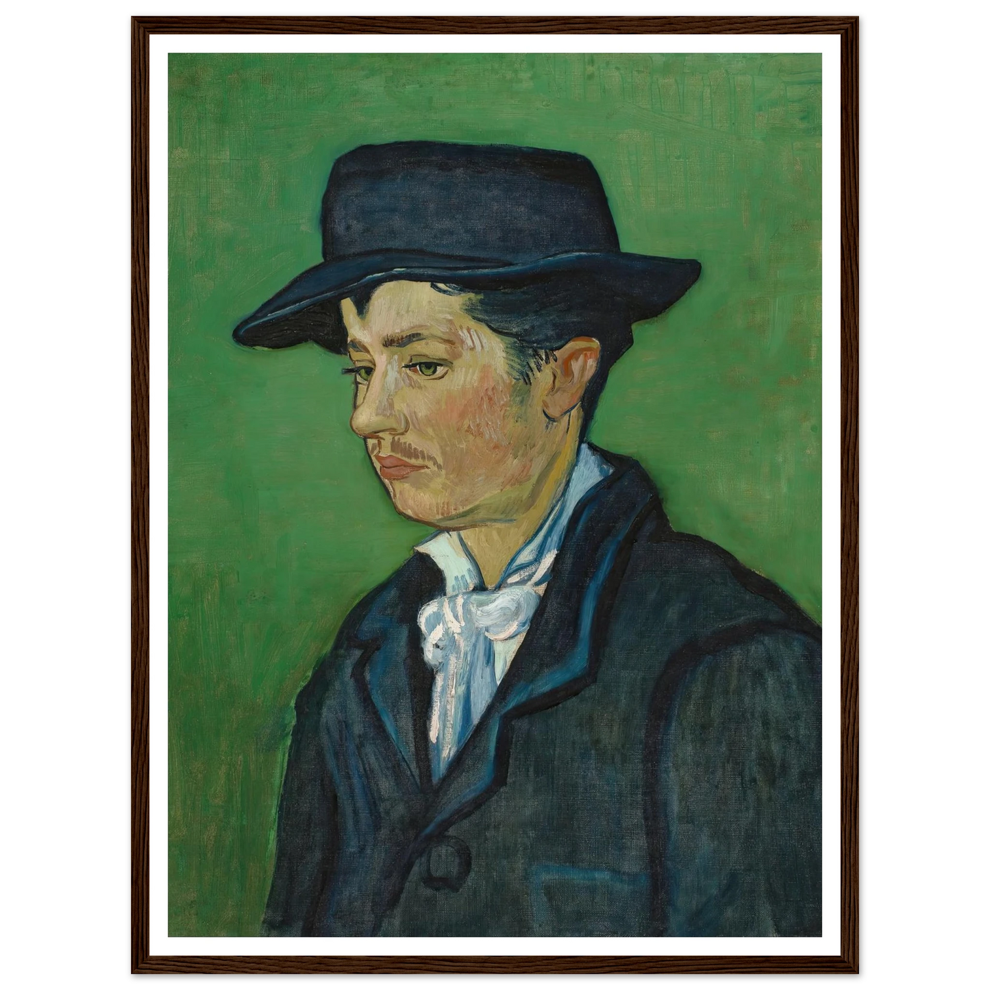 Portrait Of Armand Roulin (1888) Art Print | Vincent van Gogh - Framed Poster - 30x40 cm / 12x16″ - Black frame
