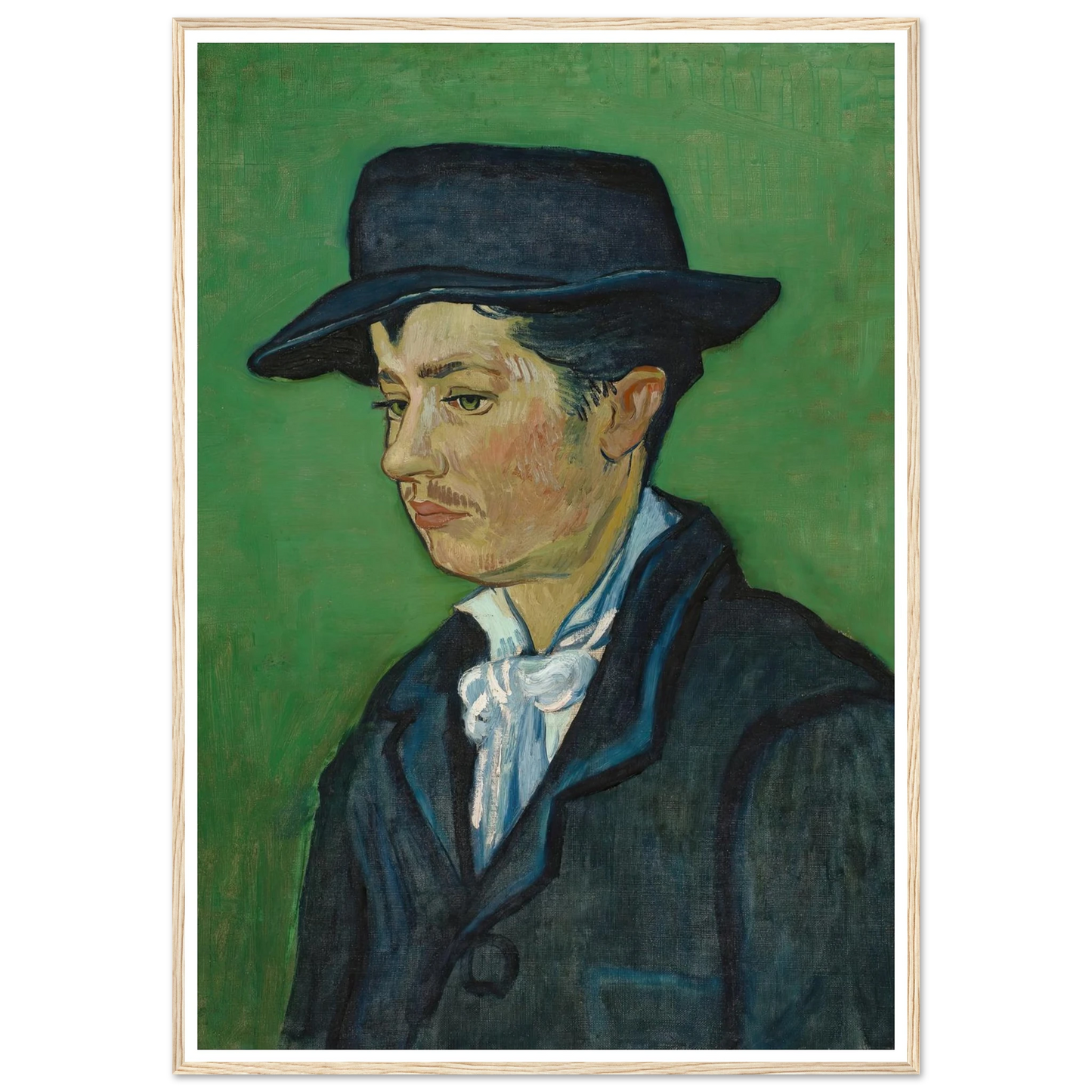 Portrait Of Armand Roulin (1888) Art Print | Vincent van Gogh - Framed Poster - 30x40 cm / 12x16″ - Black frame