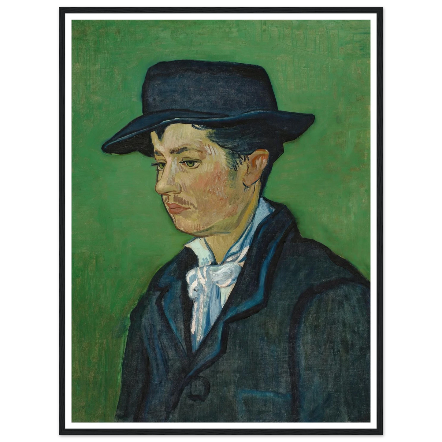 Portrait Of Armand Roulin (1888) Art Print | Vincent van Gogh - Framed Poster - 30x40 cm / 12x16″ - Black frame