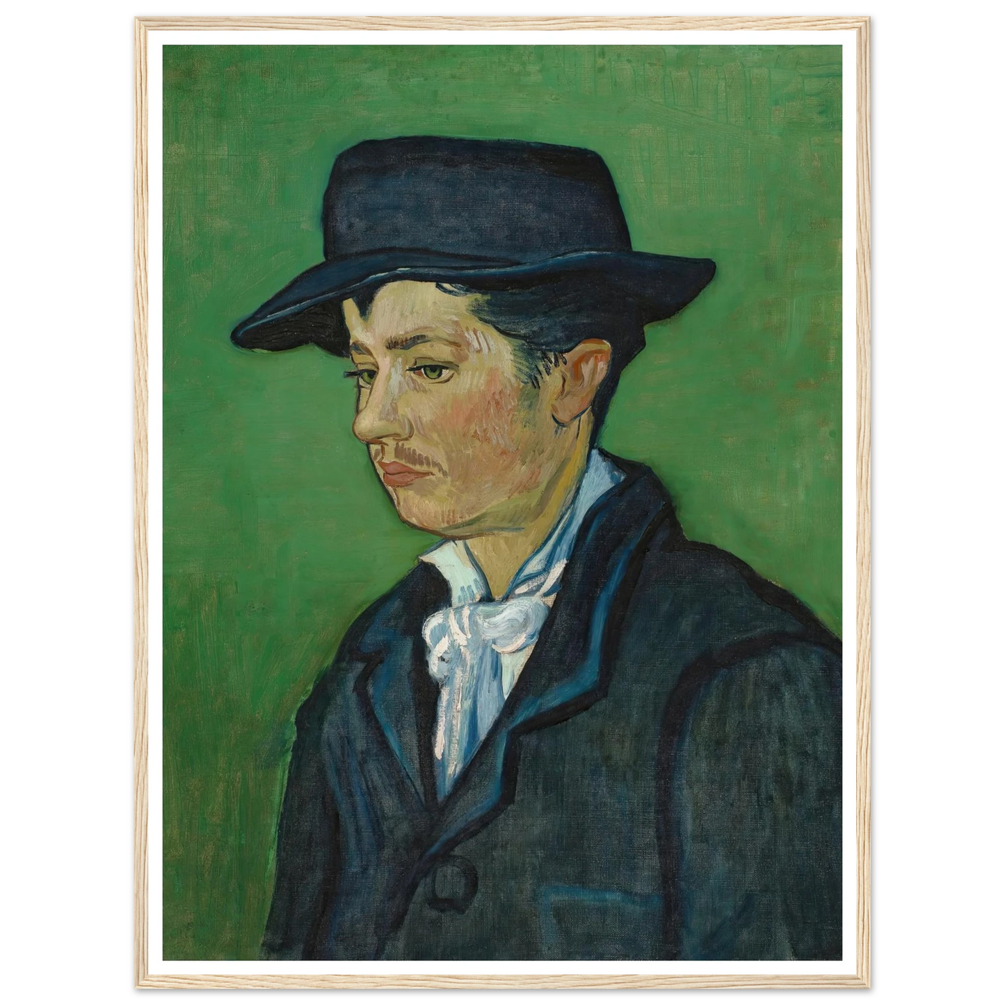 Portrait Of Armand Roulin (1888) Art Print | Vincent van Gogh - Framed Poster - 30x40 cm / 12x16″ - Black frame