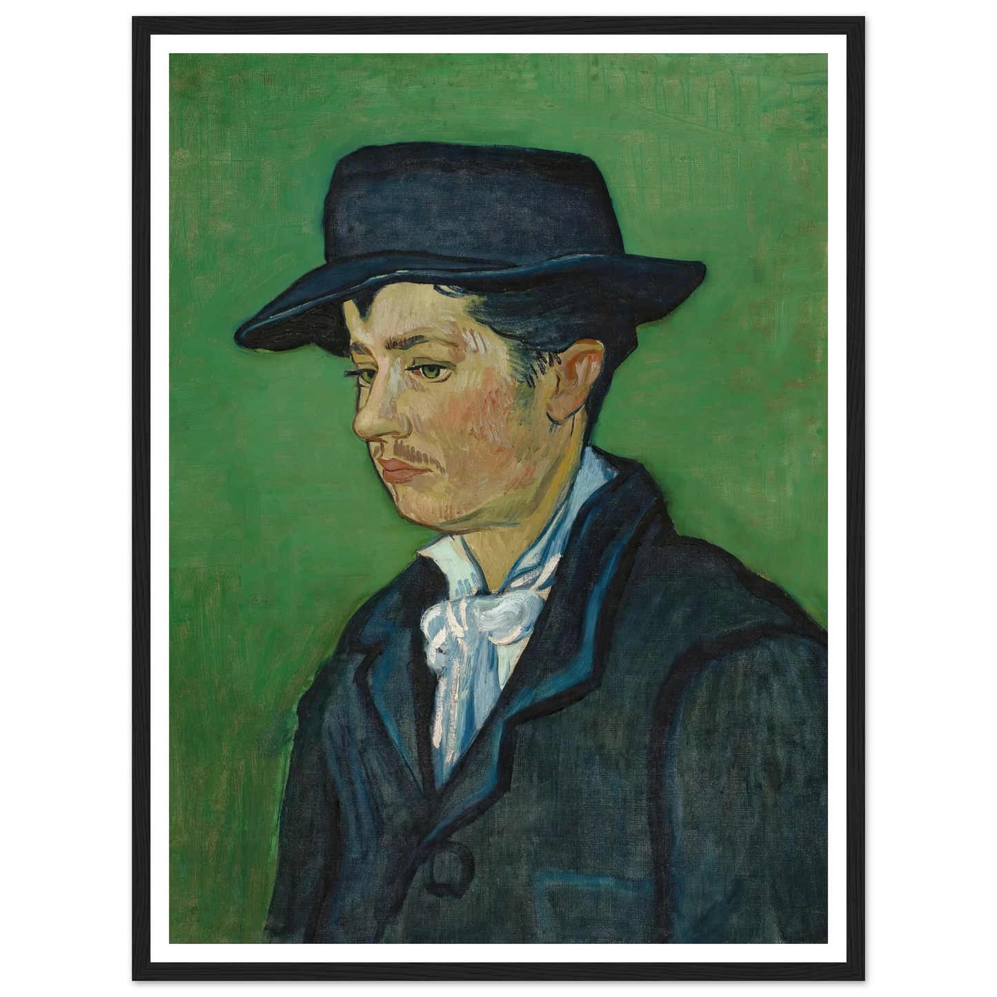 Portrait Of Armand Roulin (1888) Art Print | Vincent van Gogh - Framed Poster - 30x40 cm / 12x16″ - Black frame