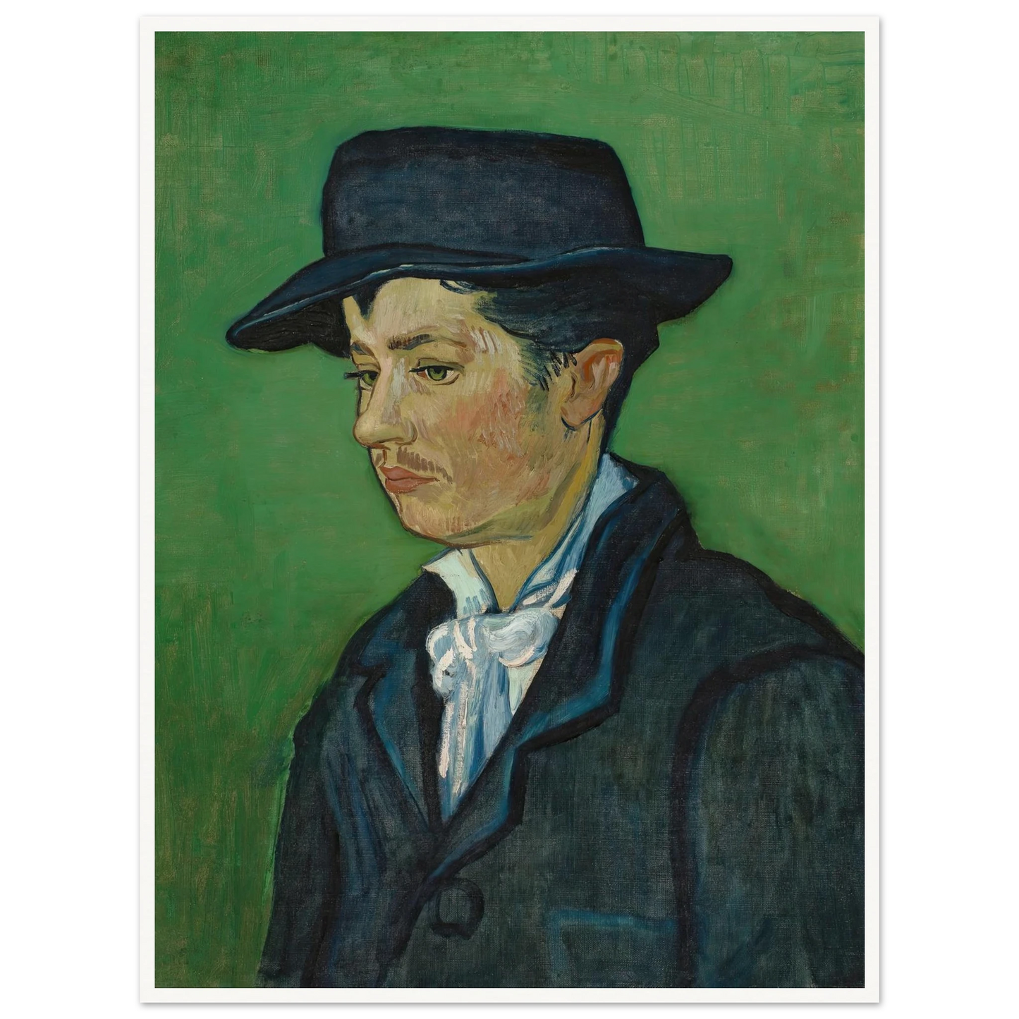 Portrait Of Armand Roulin (1888) Art Print | Vincent van Gogh - Framed Poster - 30x40 cm / 12x16″ - Black frame
