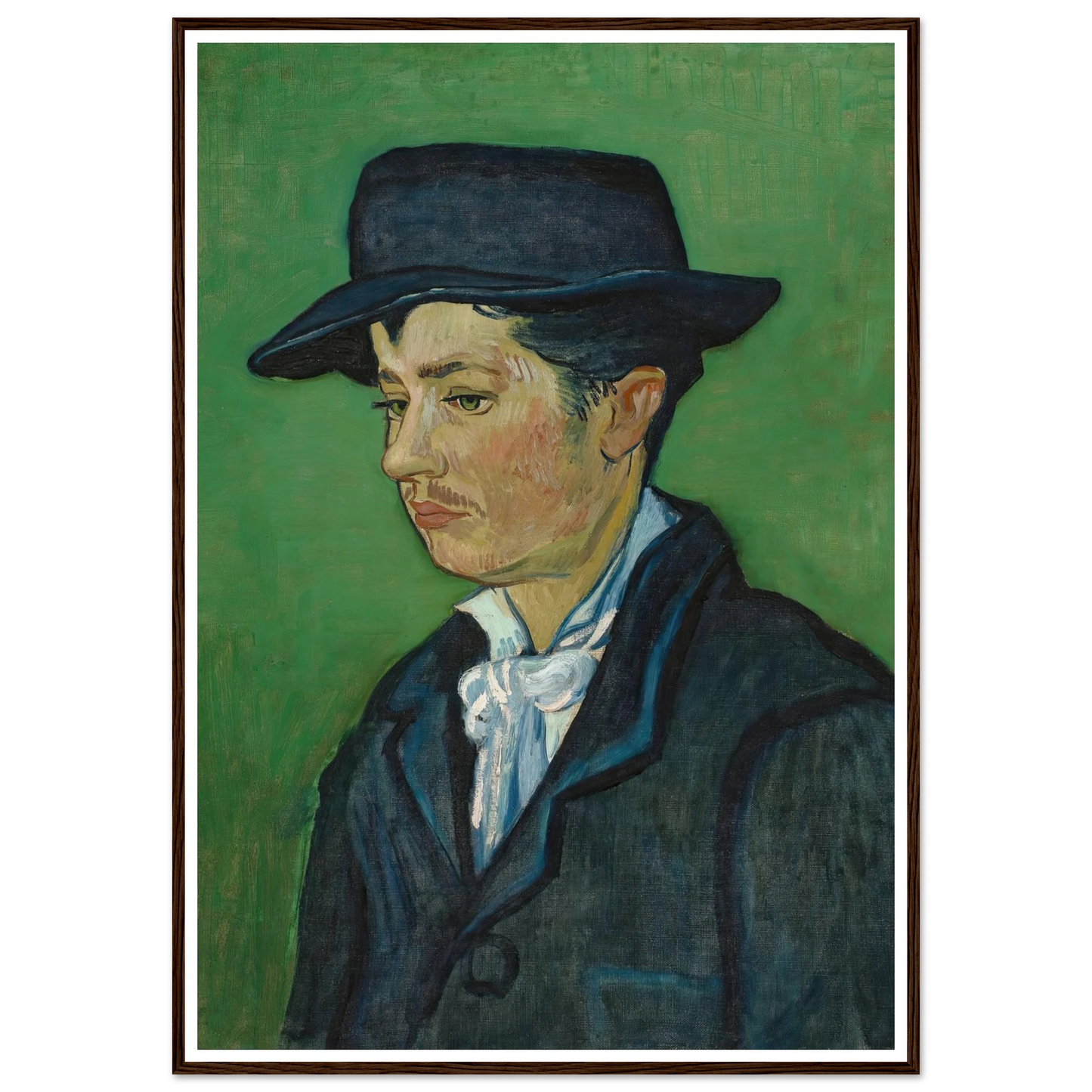 Portrait Of Armand Roulin (1888) Art Print | Vincent van Gogh - Framed Poster - 30x40 cm / 12x16″ - Black frame