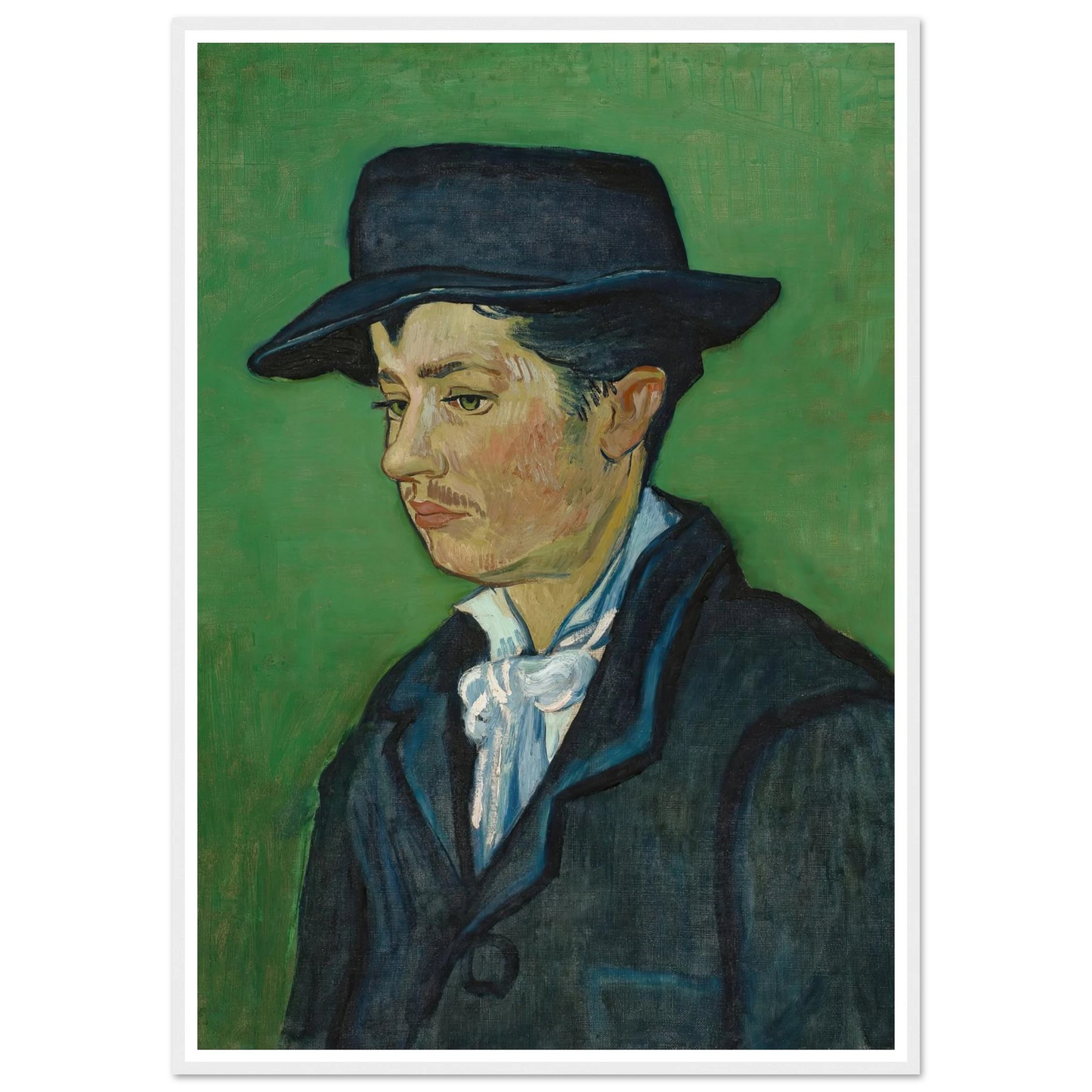 Portrait Of Armand Roulin (1888) Art Print | Vincent van Gogh - Framed Poster - 30x40 cm / 12x16″ - Black frame