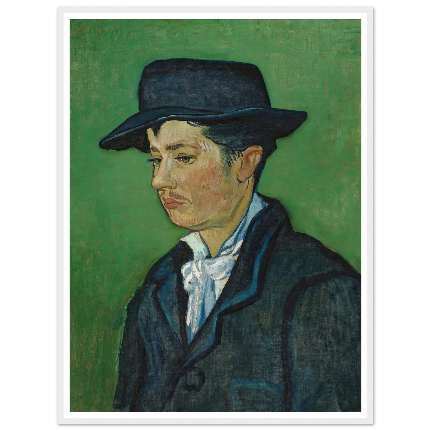 Portrait Of Armand Roulin (1888) Art Print | Vincent van Gogh - Framed Poster - 30x40 cm / 12x16″ - Black frame
