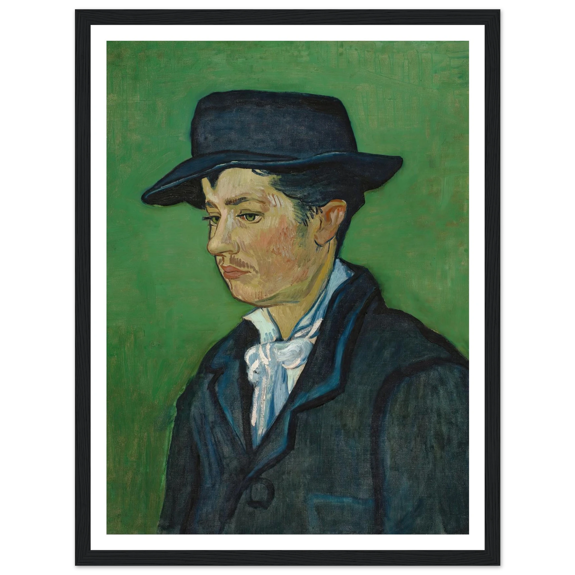 Portrait Of Armand Roulin (1888) Art Print | Vincent van Gogh - Framed Poster - 30x40 cm / 12x16″ - Black frame