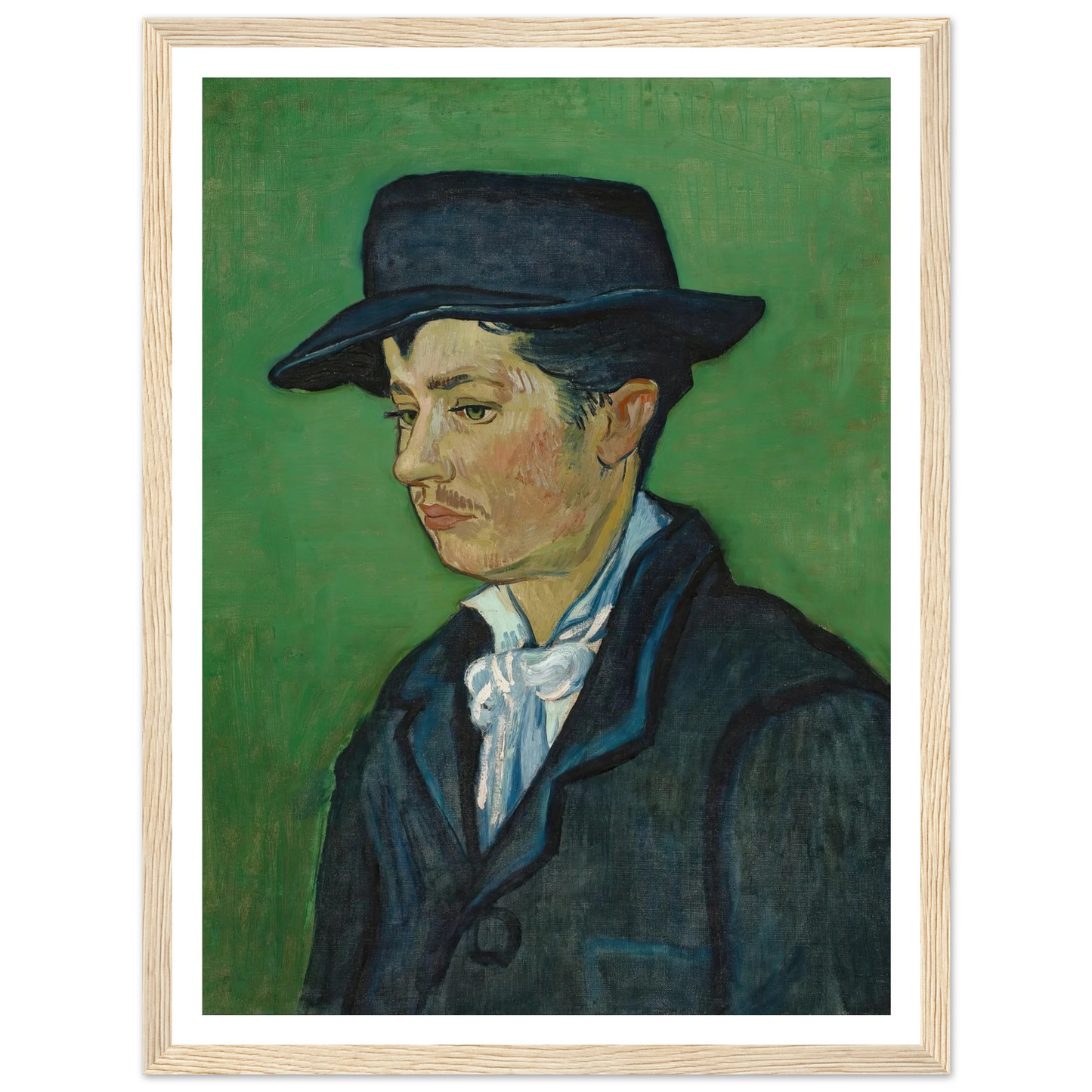 Portrait Of Armand Roulin (1888) Art Print | Vincent van Gogh - Framed Poster - 30x40 cm / 12x16″ - Black frame