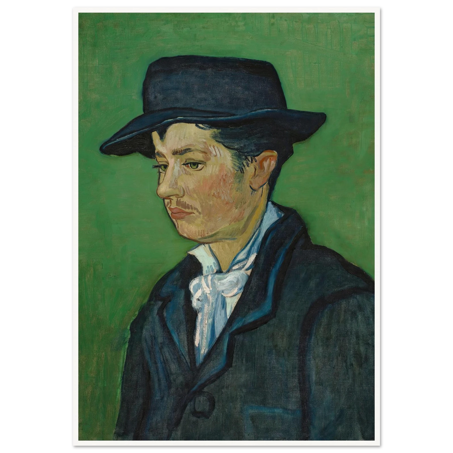 Portrait Of Armand Roulin (1888) Art Print | Vincent van Gogh - Framed Poster - 30x40 cm / 12x16″ - Black frame