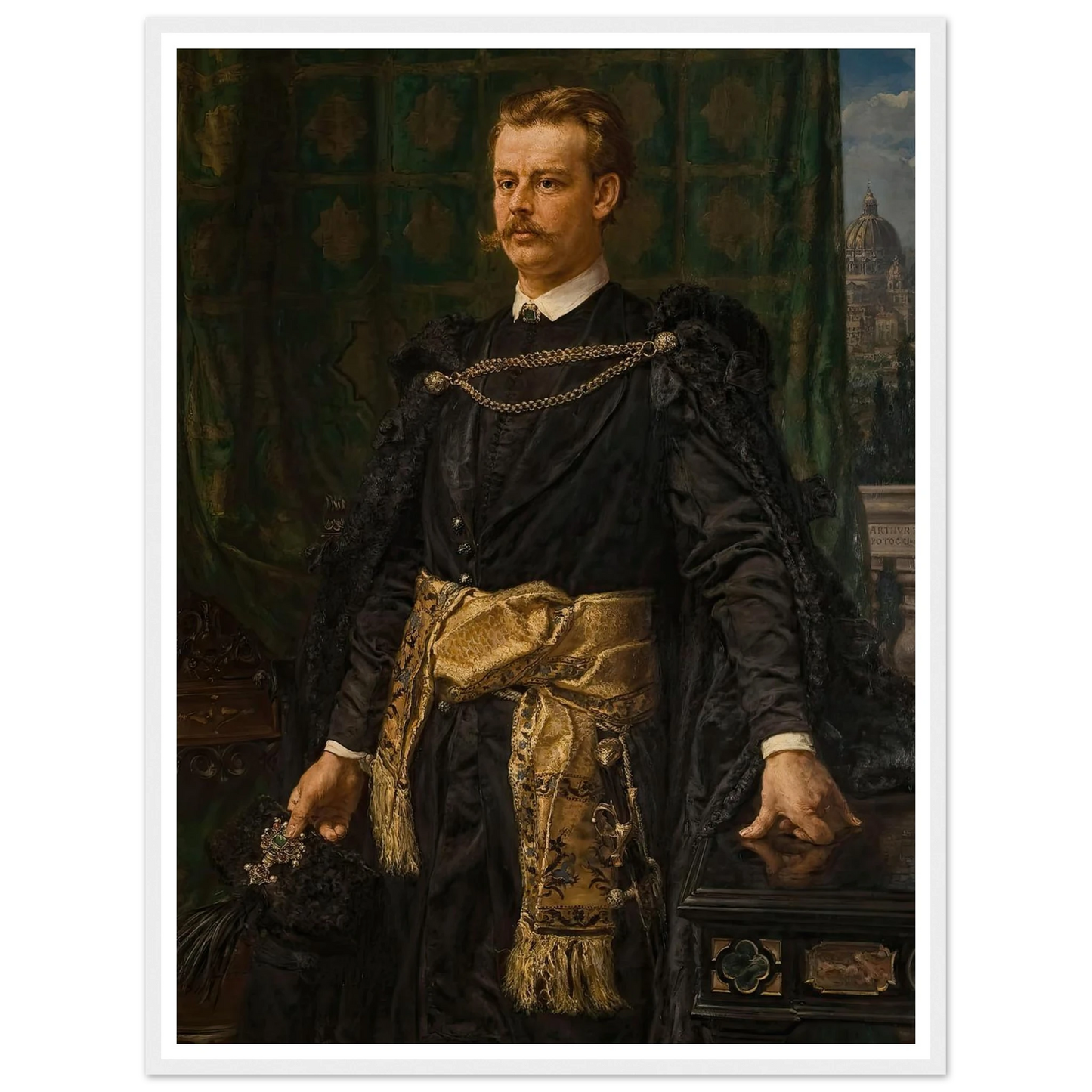 Portrait of Artur Potocki (1890) Art Print | Jan Matejko - Framed Poster - 30x40 cm / 12x16″ - Black frame
